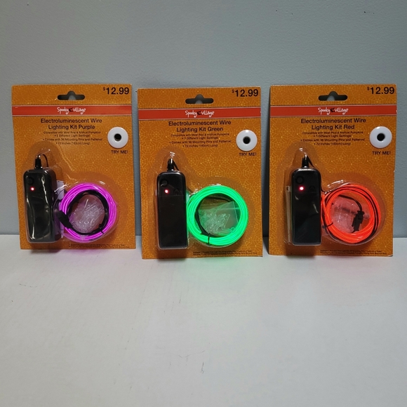Electroluminescent Halloween Wire Lighting Kit - 72" Length Wire - Picture 5 of 5